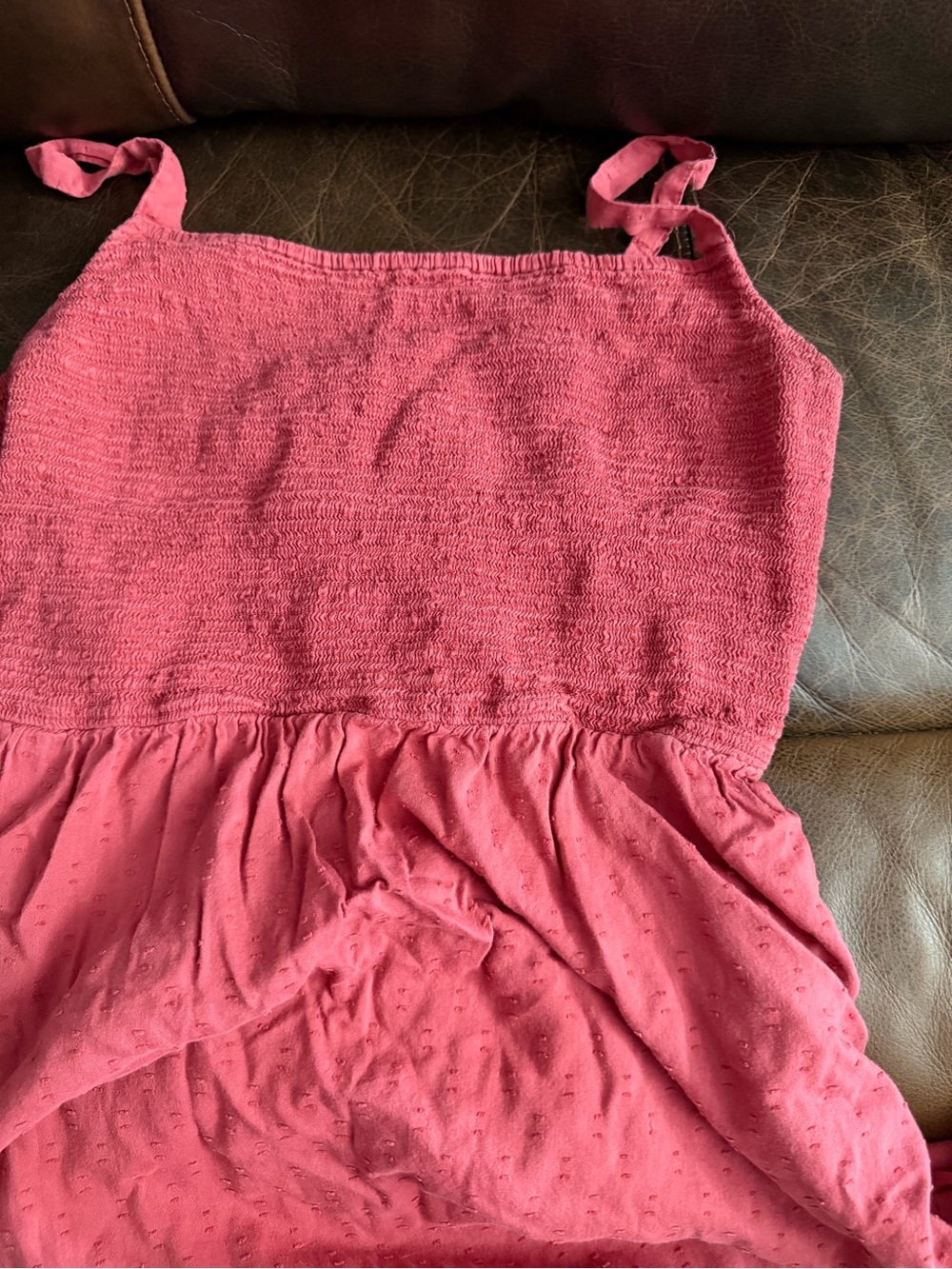 Rose colored Smocked midi Sundress Old Navy size large
